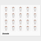 Gouden rode filigraan scroll envelop afdichting vierkante sticker (Vel)