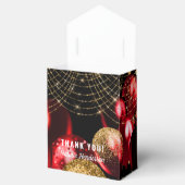 Gouden rode glitter ballonnen afstudeerfeest bedankdoosjes (Geopend)