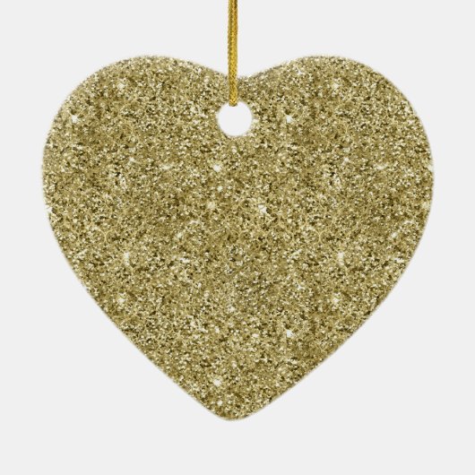 Gouden rode Glitter Glitz Stripes Keramisch Ornament (Achterkant)