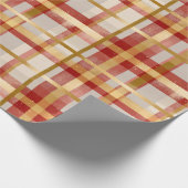 Gouden Rode Kerstplakken Cadeaupapier (Hoek)