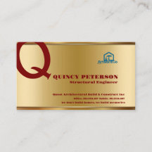 Gouden & Rode Lagen Monogram Eerste Letter Opricht
