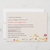 Gouden Rode Lantaarns Kersenboom XI Chinese bruilo Kaart (Achterkant)