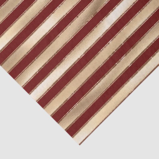 Gouden rode medium strepen tissuepapier (Detail)
