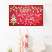 Gouden rode oudejaarsfeest oogverblindende luxe spandoek (Insitu)