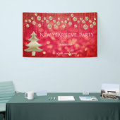 Gouden rode oudejaarsfeest oogverblindende luxe spandoek (Beurs)