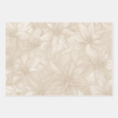 Gouden, rode Poinsettia vakantie Inpakpapier Vel (Voorkant 2)