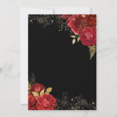 Gouden Rode Rozen Stiletto Hakken Volwassenen Verj Kaart (Achterkant)
