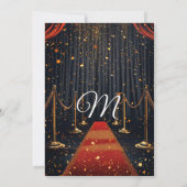 Gouden rode tapijt lief zestien film verjaardagsfe kaart (Achterkant)