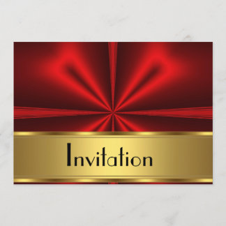 Gouden Rode Uitnodiging Elke Feest