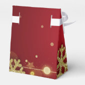 Gouden Rode Winter 50ste verjaardag dank u Bedankdoosjes (Achterkant)