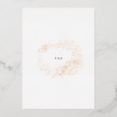 gouden roemeense bruidebruine bruiloft folie uitnodiging (Achterkant)