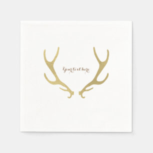 Gouden roestige herten geweien bosrijke glamour br servetten