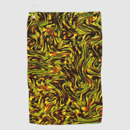 Gouden roestige textuur met donkere streken en ora golfhanddoek