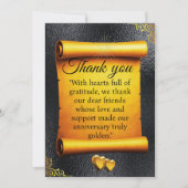 Gouden Rol Met Verjaardagsdankjewel Bedankkaart (Voorkant)