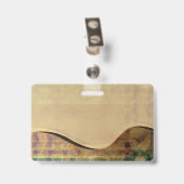Gouden Rollende Heuvels Naamlabel Badge (Achterkant met clip)