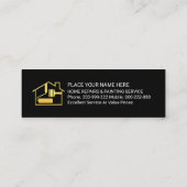 Gouden Roller Borstel Schilderen Huis Mini Visitekaartje (Achterkant)