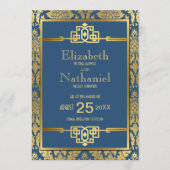 Gouden Romance jaren '20 Art Deco Save the Date (Voorkant)