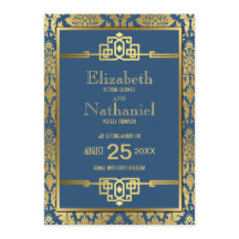 Gouden Romance jaren '20 Art Deco Save the Date