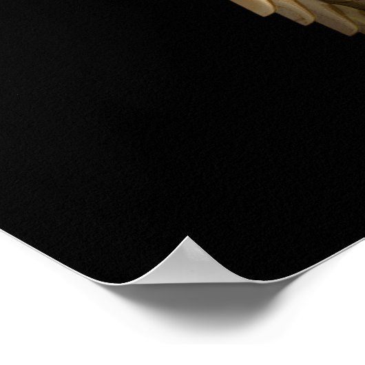 gouden romance seashell poster (Hoek)