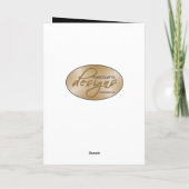 Gouden RomanceArt DecoThank u neemt nota van Kaart (Achterkant)