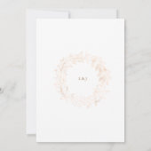 gouden romantische bloemetjes traditionele bruilof kaart (Achterkant)