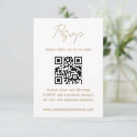 Gouden Romantische Kalligrafie Huwelijk QR Code RS