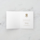 Gouden Romantische Kalligrafie Kerstfoto Gevouwen Feestdagen Kaart (Binnen)