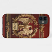Gouden Romeinse keizerarend boven rood nr. 4 Case-Mate iPhone Case (Achterkant (horizontaal))