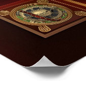 Gouden Romeinse keizerarend boven rood nr. 4 Poster (Hoek)