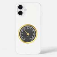 Gouden ronde thermometer