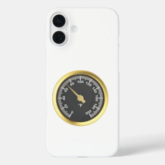 Gouden ronde thermometer Case-Mate iPhone case (Achterkant)