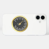Gouden ronde thermometer Case-Mate iPhone case (Achterkant (horizontaal))