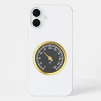 Gouden ronde thermometer