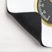 Gouden ronde thermometer muismat (Hoek)