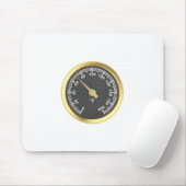 Gouden ronde thermometer muismat (Met muis)