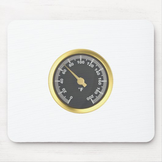 Gouden ronde thermometer muismat (Voorkant)
