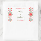Gouden Rood Aangepaste Save the Date Stickers (Tas)