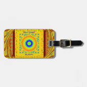 Gouden Rood Afrikaans Traditioneel Kleur Vector De Bagagelabel (Voorkant horizontaal)