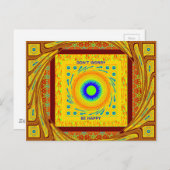 Gouden Rood Afrikaans Traditioneel Kleur Vector De Briefkaart (Voorkant / Achterkant)