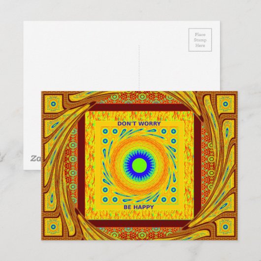 Gouden Rood Afrikaans Traditioneel Kleur Vector De Briefkaart (Voorkant / Achterkant)