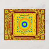 Gouden Rood Afrikaans Traditioneel Kleur Vector De Briefkaart (Voorkant)