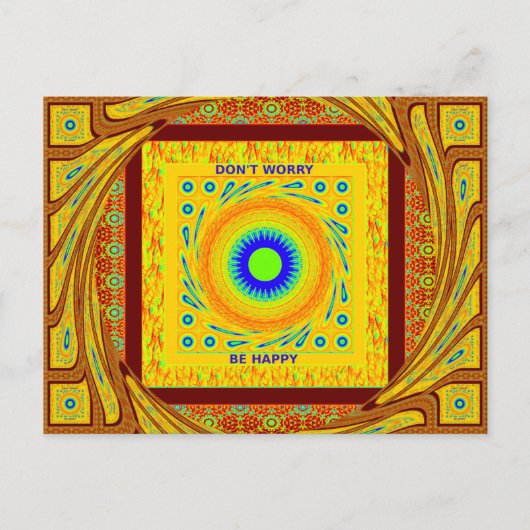 Gouden Rood Afrikaans Traditioneel Kleur Vector De Briefkaart (Voorkant)