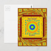 Gouden Rood Afrikaans Traditioneel Kleur Vector De Briefkaart (Voorkant / Achterkant)