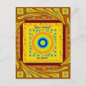 Gouden Rood Afrikaans Traditioneel Kleur Vector De Briefkaart (Voorkant)