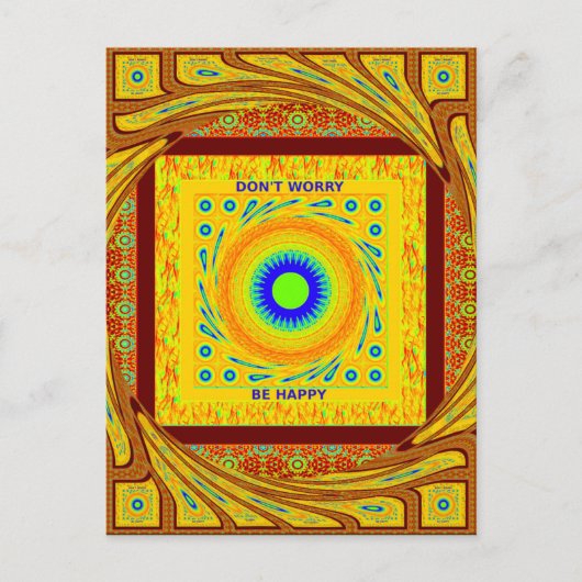 Gouden Rood Afrikaans Traditioneel Kleur Vector De Briefkaart (Voorkant)