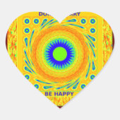 Gouden Rood Afrikaans Traditioneel Kleur Vector De Hart Sticker (Voorkant)