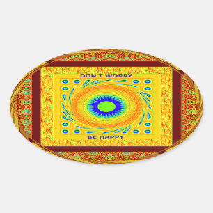 Gouden Rood Afrikaans Traditioneel Kleur Vector De Ovale Sticker