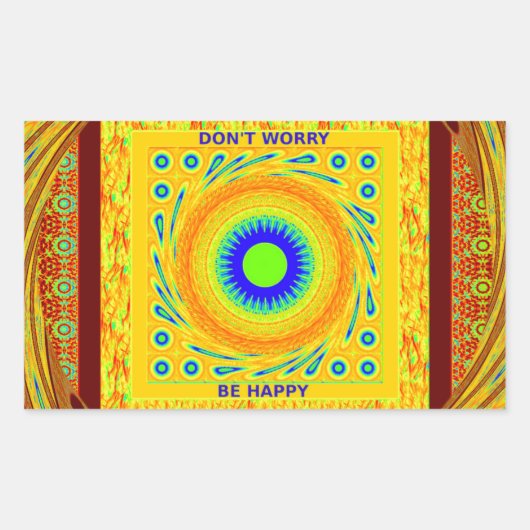 Gouden Rood Afrikaans Traditioneel Kleur Vector De Rechthoekige Sticker (Voorkant)