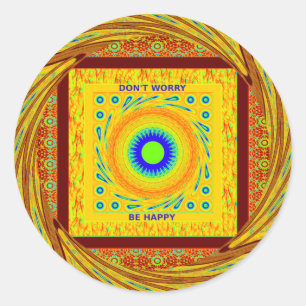 Gouden Rood Afrikaans Traditioneel Kleur Vector De Ronde Sticker