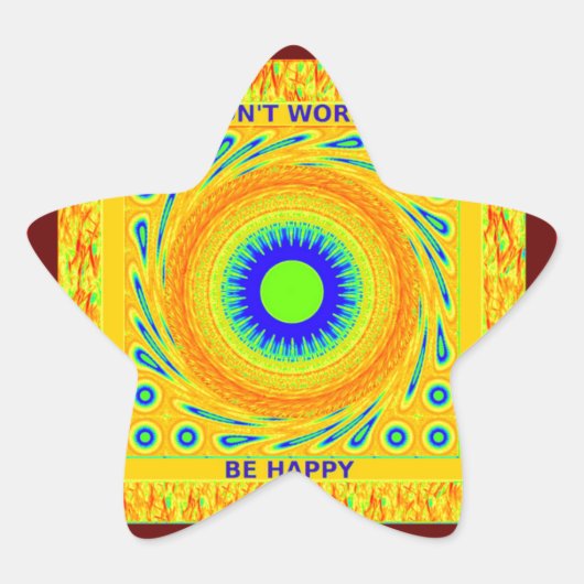 Gouden Rood Afrikaans Traditioneel Kleur Vector De Ster Sticker (Voorkant)